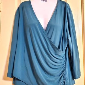 Coldwater Creek 3/4 sleeve side gather side top